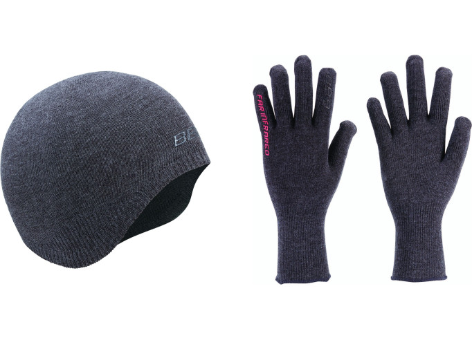Hat and gloves set BBB BBW-296 winterhat/gloves FIT combishield black
