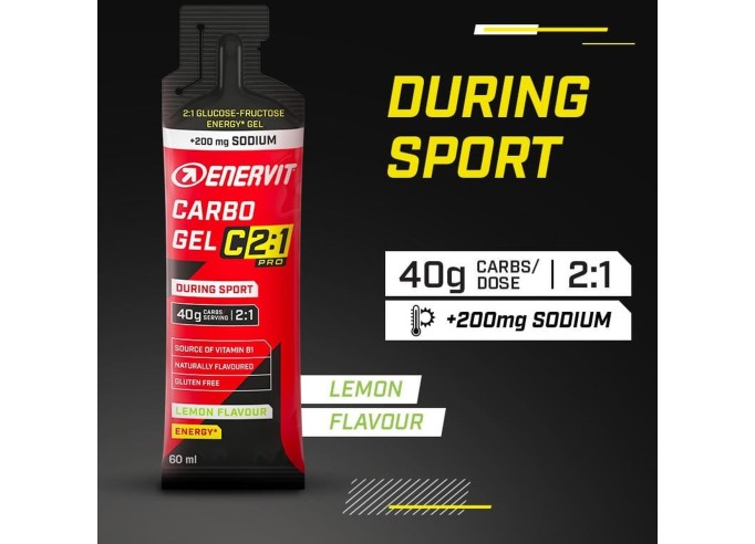 Enervit Carbo Gel C2:1PRO Lemon with Sodium