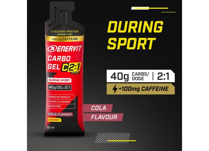 Enervit Carbo Gel C2:1PRO Cola with caffeine