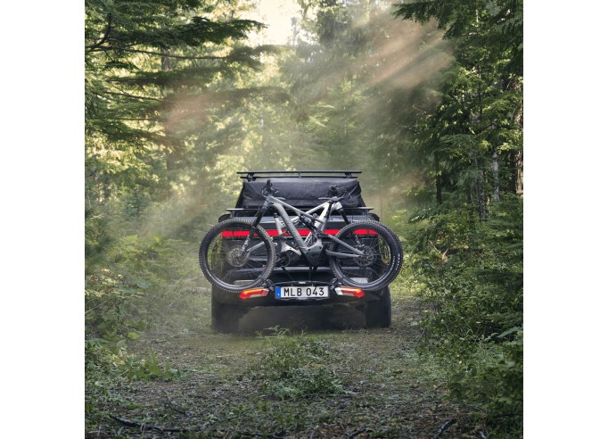 Platform towbar bike rack foldable Thule Epos 3-bike