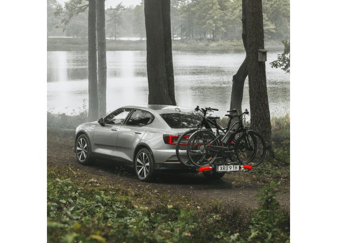 Platform towbar bike rack foldable Thule Epos 3-bike
