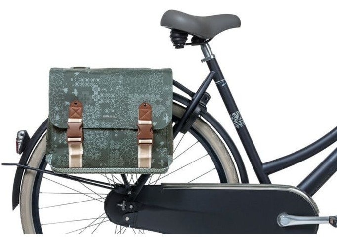 Basil Bohème double bag, 35L, forest green
