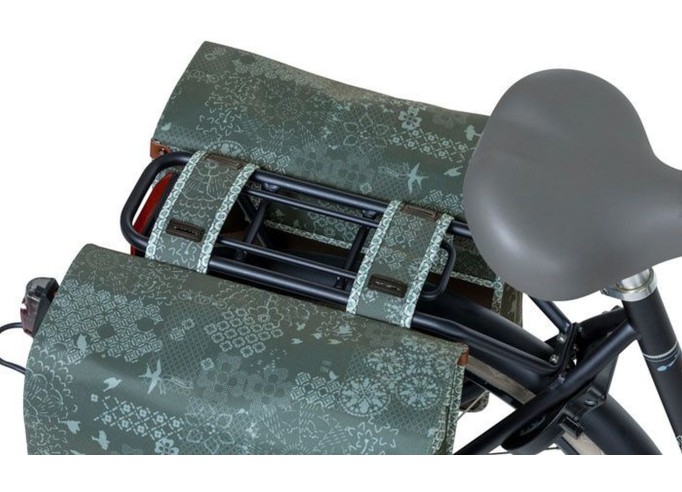 Basil Bohème double bag, 35L, forest green