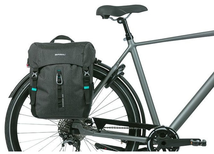 Basil Discovery 365D single pannier bag L, 20L, black melee