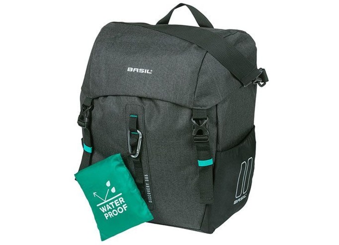 Basil Discovery 365D single pannier bag L, 20L, black melee