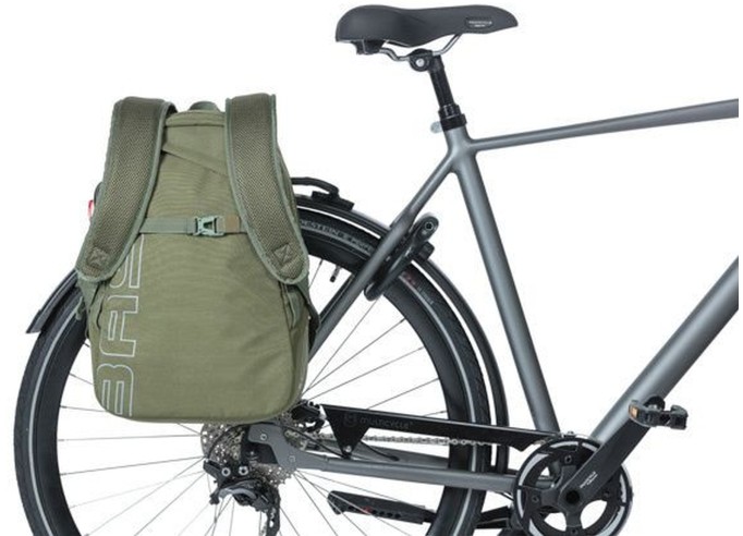 Bagažinės krepšys Basil Flex bicycle backpack, 17L, forest green