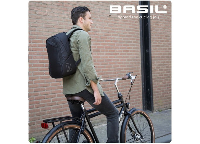 Bagažinės krepšys Basil Flex bicycle backpack, 17L, forest green