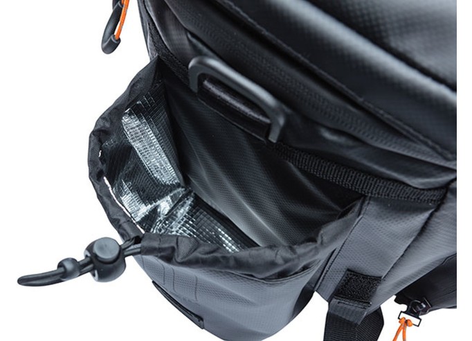 Bagažinės krepšys Basil Miles Tarpaulin trunkbag XL Pro, 9-36L, black orange