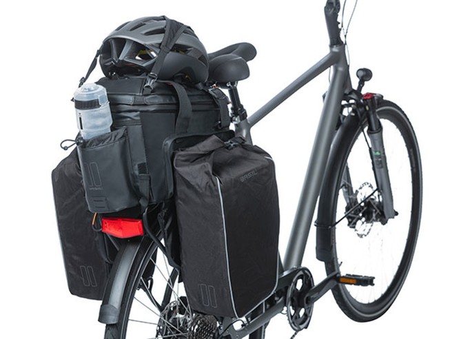 Bagažinės krepšys Basil Miles Tarpaulin trunkbag XL Pro, 9-36L, black orange