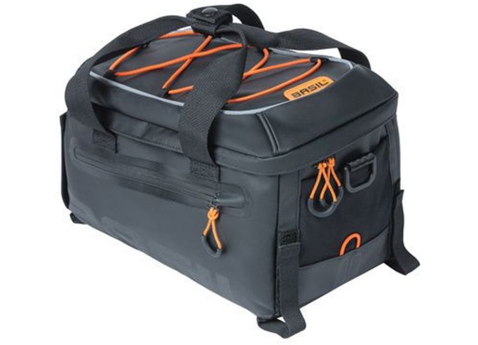 Basil Miles Tarpaulin trunkbag, 7L, black orange