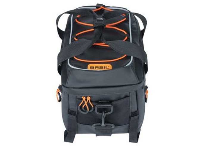 Basil Miles Tarpaulin trunkbag, 7L, black orange