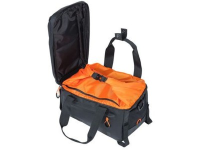 Basil Miles Tarpaulin trunkbag, 7L, black orange