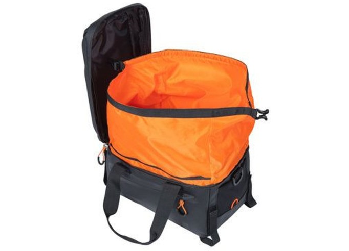 Basil Miles Tarpaulin trunkbag, 7L, black orange