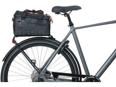 Basil Miles Tarpaulin trunkbag, 7L, black orange