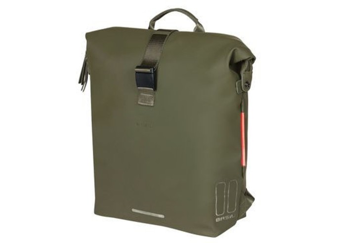 Basil SoHo bicycle backpack Nordlicht, 17L, moss green