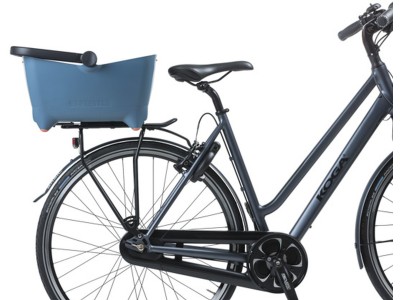 Basil Buddy dog bicycle basket MIK, faded denim