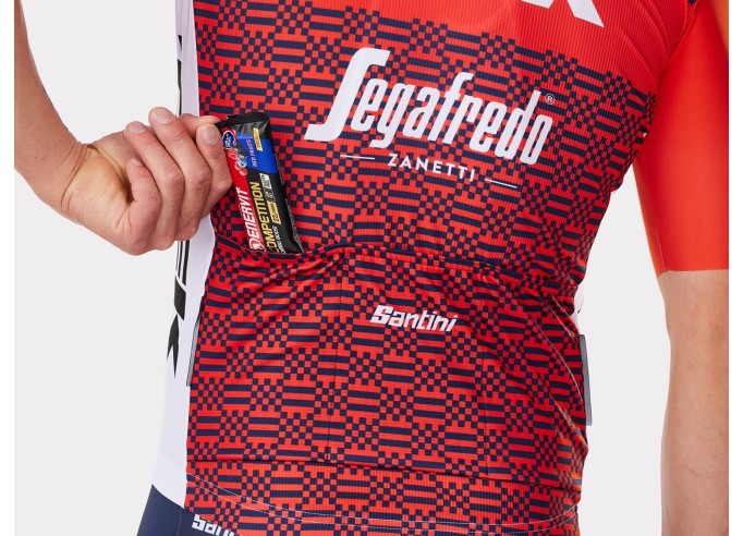 Santini TREK Segafredo Zanetti ウィンドブレーカー Santini Trek Segafredo Replica Long-Sleeve Jersey - Men's - Men