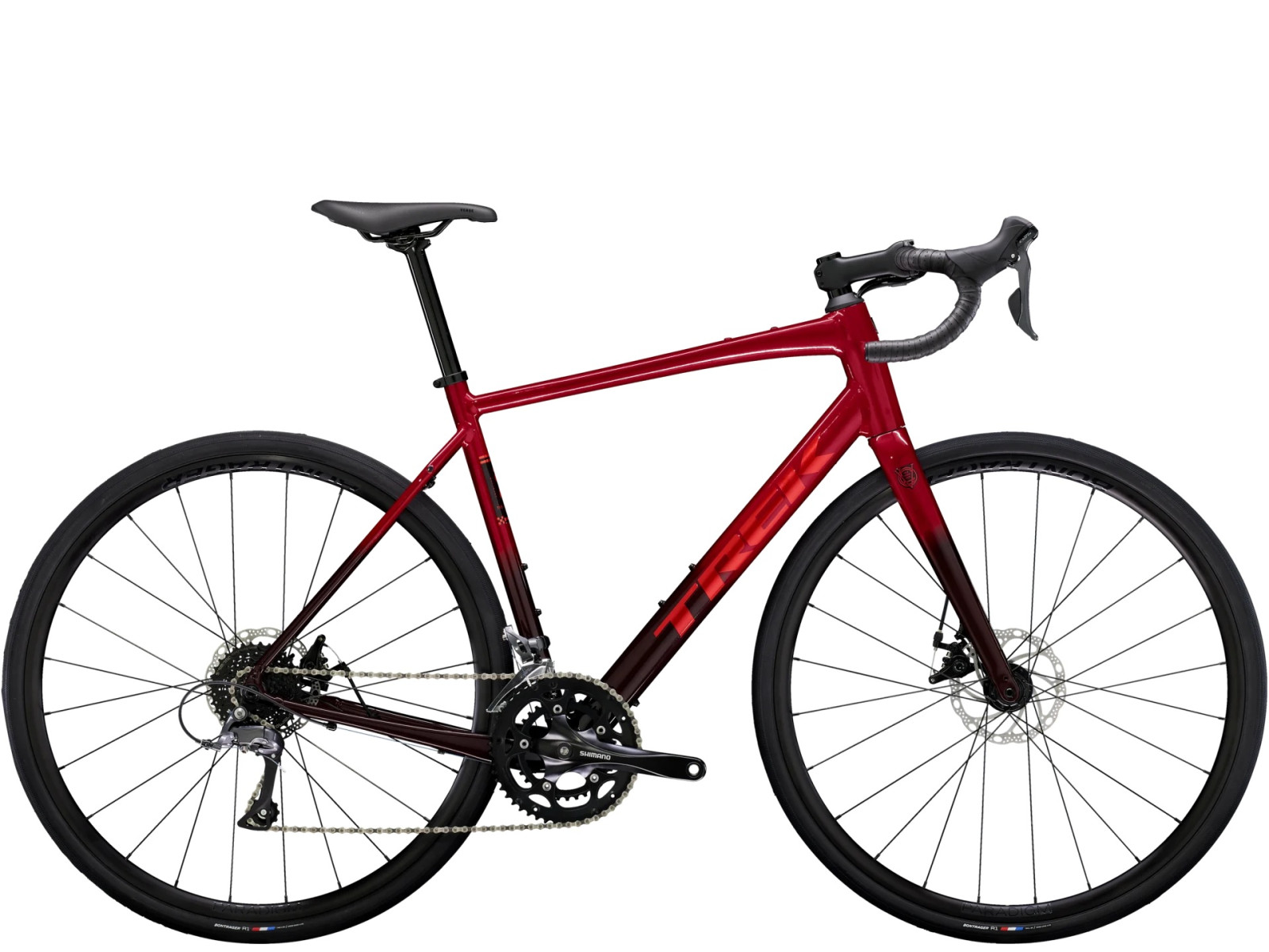 Road bike TREK Domane AL 2 Gen 4 Crimson to Dark Carmine Fade