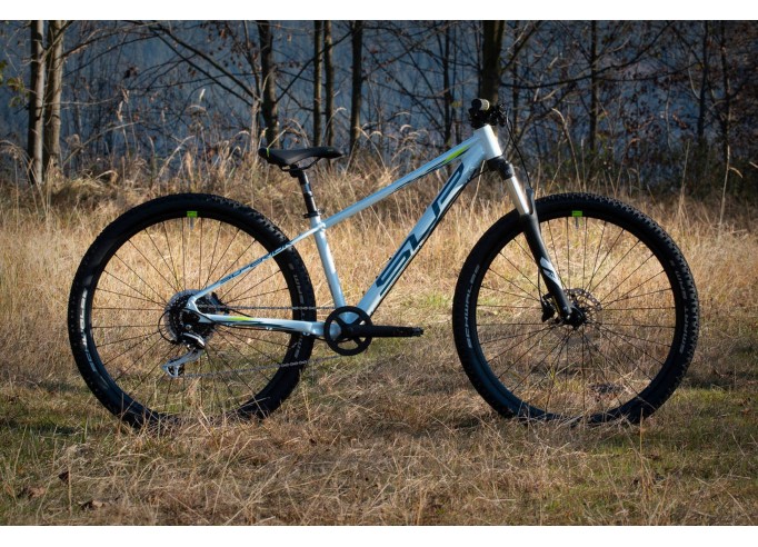 Superior Racer XC 27 vaikiškas dviratis Gloss White/Blue/Neon Yellow