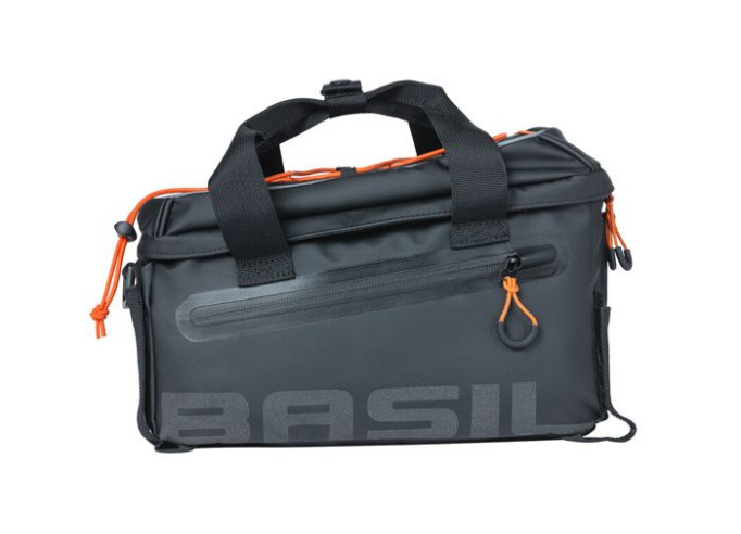 Basil Miles Tarpaulin trunkbag, 7L, black orange