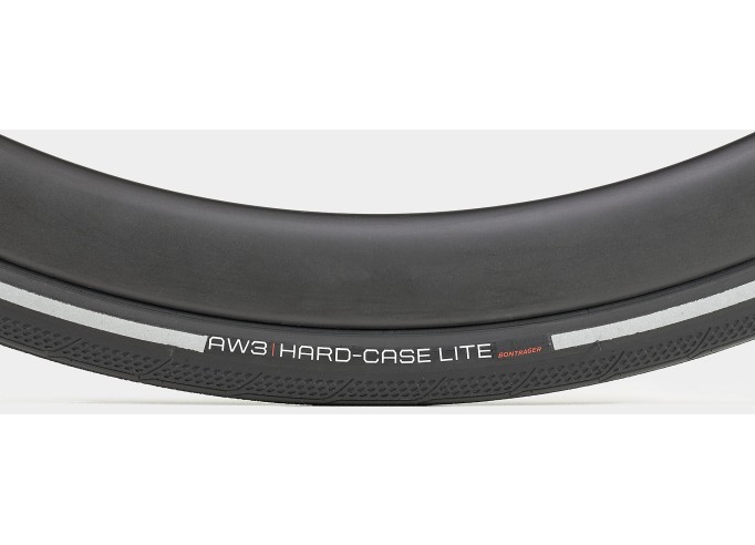 Bontrager AW3 Hard-Case Road Tyre, Reflective 700C