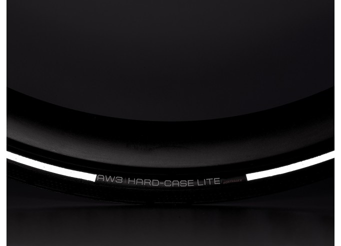 Bontrager AW3 Hard-Case Road Tyre, Reflective 700C