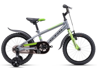 Kids bicycle CTM Tommy matt grey/lime