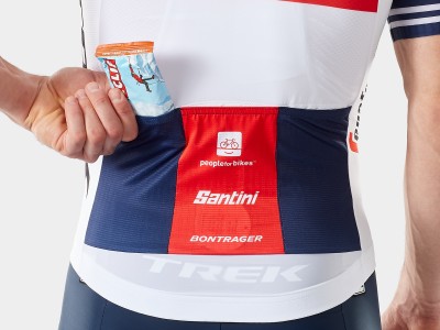 Jersey Santini Trek-Segafredo Pro Team White/Blue