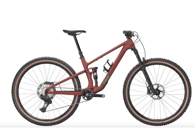 Velosipēds TREK Top Fuel 9.8 XT Di2 Gen 4 Matte Sedona Red/ Pennyflake