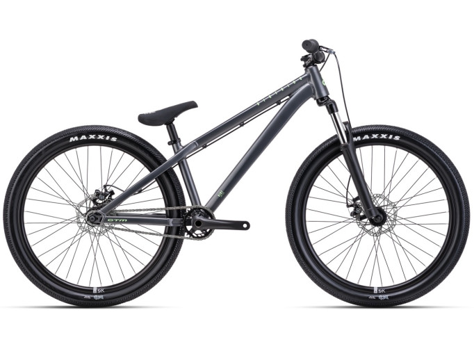 CTM Dirtking matt metalblack / lightgreen dirt jump dviratis