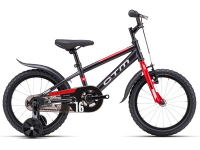 Kids bicycle CTM Tommy matt black/red