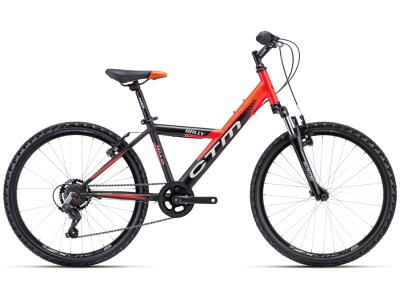 Kids bicycle CTM WILLY matt black/matt neon red
