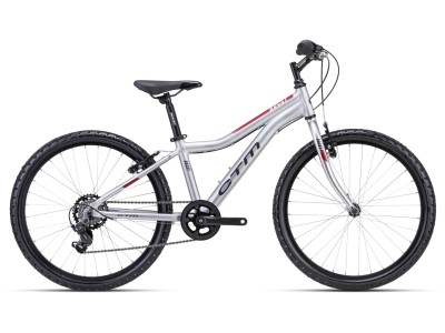 CTM Rocky 1.0 vaikiškas dviratis matt silver/red
