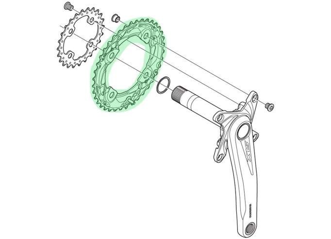 Chainring Shimano SLX 38T-AM FC-M675