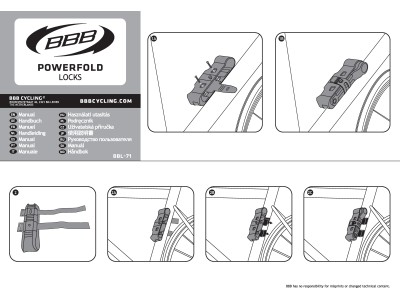 Lock BBL-71 PowerFold folding lock black