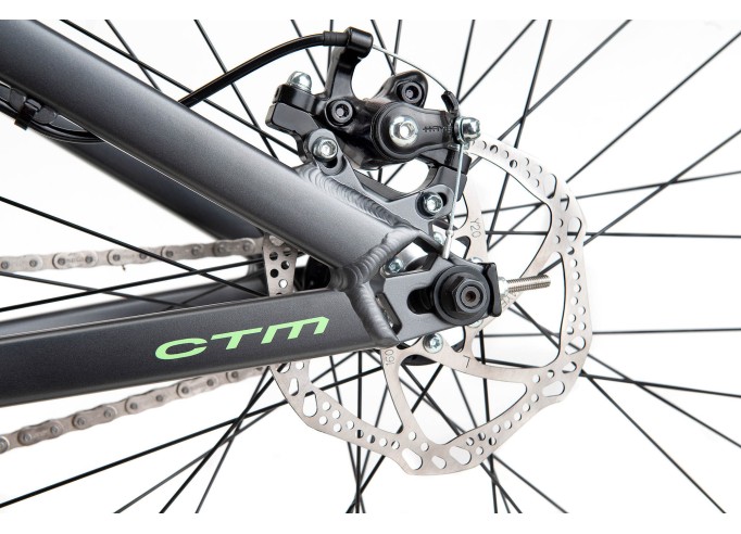 CTM Dirtking matt metalblack / lightgreen dirt jump dviratis