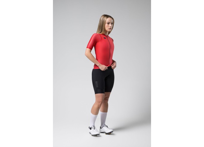 Dviratininko maikutė trumpomis rankovėmis ATTITUDE 2.0 WOMEN BARBERRY 
