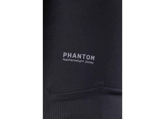 Dviratininko maikutė trumpomis rankovėmis PHANTOM UNISEX JET BLACK 