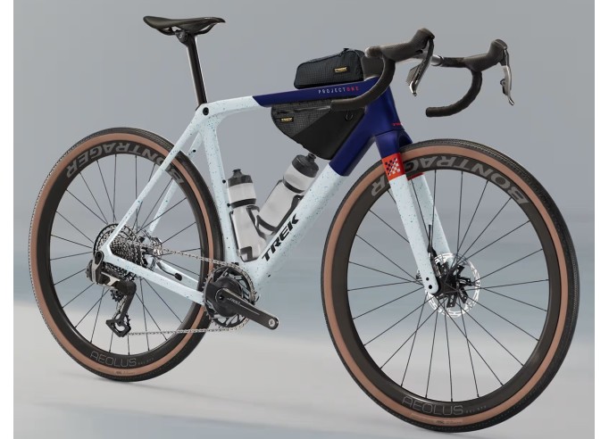 TREK Checkmate SLR 9 AXS gravel dviratis | Matte Hex Blue/Plasma Grey Pearl