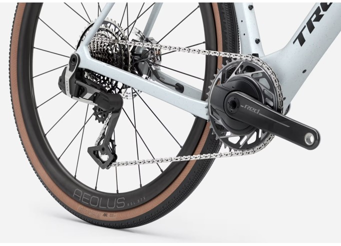 TREK Checkmate SLR 9 AXS gravel dviratis | Matte Hex Blue/Plasma Grey Pearl