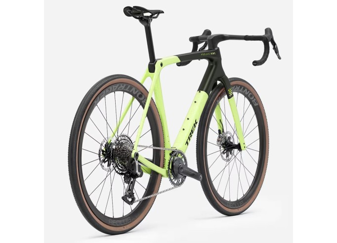 Gravel bike TREK Checkmate SLR 9 AXS | Olive Drab/Glowstick