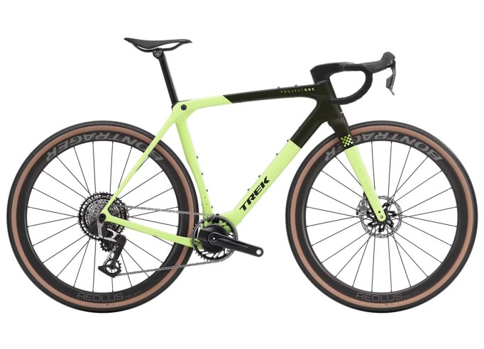 Gravel bike TREK Checkmate SLR 9 AXS | Olive Drab/Glowstick