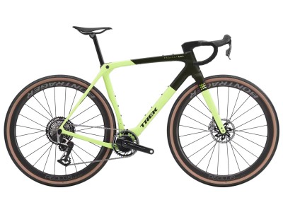 Gravel bike TREK Checkmate SLR 9 AXS | Olive Drab/Glowstick