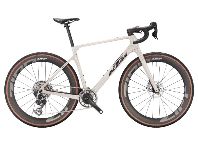 KTM GRAVELATOR EXONIC gravel dviratis | ORANGE-STAINED WHITE